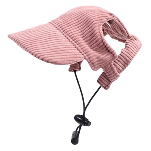Sonnenhut für Hunde Verstellbare Hunde Baseballkappe mit Ohrlöchern, Sonnenschutzhund Strandhut mit vorderem Rand, tragbare Hüte für 3, 5 bis 7, 5 kg, hellrot von JZLEJC