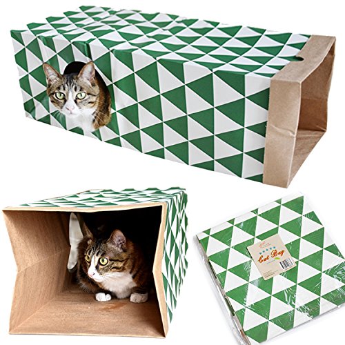JZMYXA Katzentunnel aus Papier für Kaninchen, Kätzchen, Frettchen, Haustier-Papierhaus von JZMYXA