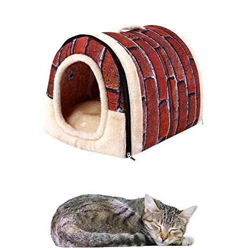 Hundehaus Für Drinnen Katzenhöhle Faltbares Katzenbett Haustier-Innenhaus Flauschiges Hundebett Hundekomfortbett Plüsch Hundebett Hund Schlafsofa Vintage Hundehaus Für Drinnen Katzenhöhle Faltbares Katzenbett Haustier-Innenhaus Flauschiges Hundebett Hundekomfortbett Plüsch Hundebett Hund Schlafsofa Vintage von JZTRADE