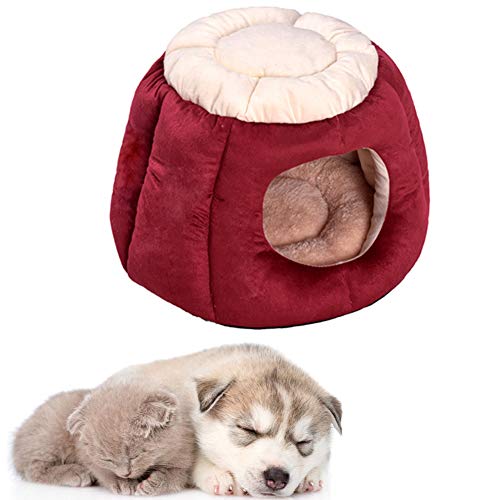 JZTRADE Hundebett Hundehöhle Kleine Hunde Flauschiges Katzenbett Günstige Hundebetten Faltbares Katzenbett Hund Schlafsofa Hundekomfortbett Kätzchenbett red JZTRADE Hundebett Hundehöhle Kleine Hunde Flauschiges Katzenbett Günstige Hundebetten Faltbares Katzenbett Hund Schlafsofa Hundekomfortbett Kätzchenbett red von JZTRADE