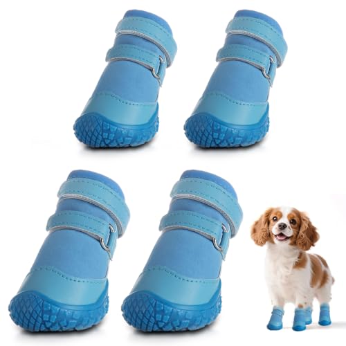 Hundeschuhe für kleine Hunde, atmungsaktive Hundestiefel, Pfotenschutz für heißen Gehweg, Winter, Schnee, Hundeschuhe mit robuster rutschfester Sohle für Hartholzböden, Spaziergänge im Freien Hundeschuhe für kleine Hunde, atmungsaktive Hundestiefel, Pfotenschutz für heißen Gehweg, Winter, Schnee, Hundeschuhe mit robuster rutschfester Sohle für Hartholzböden, Spaziergänge im Freien von JZXOIVA