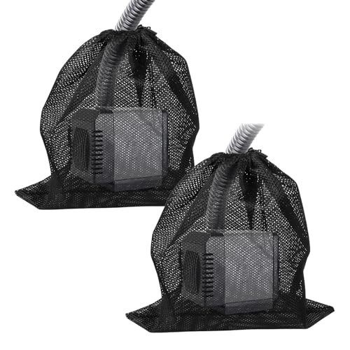 JaOyyg 2 Stück Upgrade große Pumpe Barriere Tasche Teichpumpe Filtertasche Pool Garten Teich Fisch Teich Aquarium Netzbeutel mit Kordelzug Heimzubehör Teichpumpe Zubehör von JaOyyg