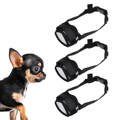 3 Stück Maulkorb Kleine Hunde,Fressschutz Hund,Giftköderschutz Hund,Größenverstellbar Durch Klettverschluss,12.0 cm - 15.0 cm,Maulkorb Chihuahua,Etwas Essen,Bellen,cür Kleine Hunde, Schwarz 3 Stück Maulkorb Kleine Hunde,Fressschutz Hund,Giftköderschutz Hund,Größenverstellbar Durch Klettverschluss,12.0 cm - 15.0 cm,Maulkorb Chihuahua,Etwas Essen,Bellen,cür Kleine Hunde, Schwarz von Jaarssho