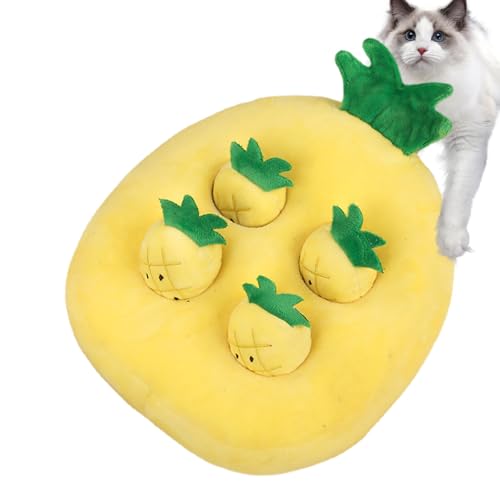 Jacekee Hundespielzeug Karottenfarm,Hundekarotten-Plüschtier - Enrichment Dog Snuffle Puzzle-Spielzeug - Karotten-Ziehspielzeug, Ananas- und Erdbeerpflückpuppen für Welpen, Kätzchen, kleine Hunde von Jacekee