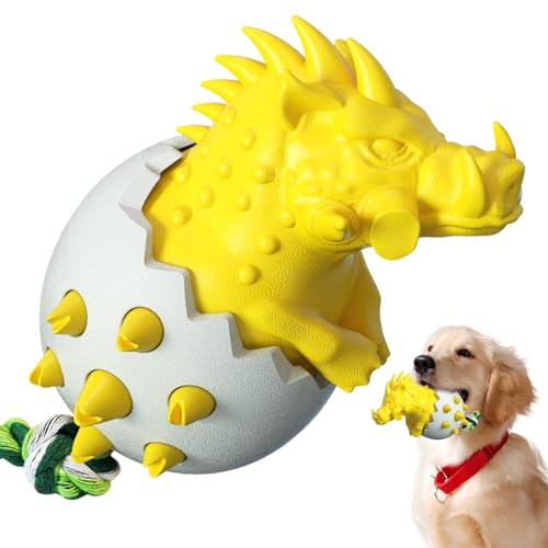 Jacekee Kauspielzeug für Welpen zum Zahnen, Zahnreinigungsspielzeug für Hunde - Eber-Eier-förmiges Hunde-Anreicherungsspielzeug für große Hunde | Multifunktionales Kauspielzeug, Leckerli-Spielzeug von Jacekee
