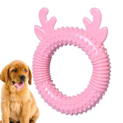 Jacekee Robustes Hundespielzeug, Kauspielzeug für Hunde | Kauspielzeug für Hundezahnbürsten - Unzerstörbares Quietschspielzeug für Hunde, rutschfest, interaktiv, bunt, niedliche Beißringe für von Jacekee