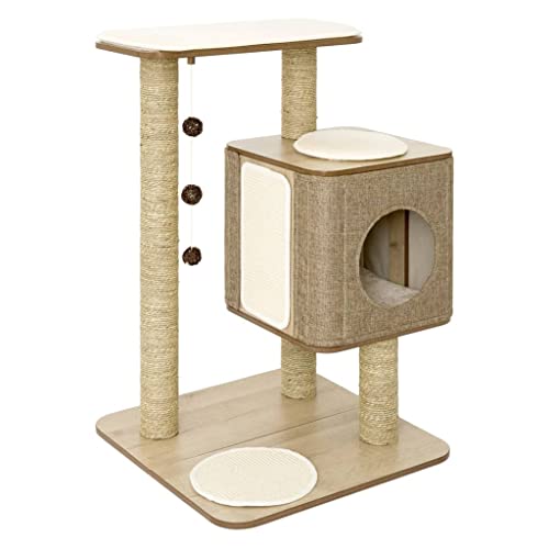 Jack & Vanilla – Kratzbaum für Zuhause, braun, 56 x 56 x 86 cm Jack & Vanilla – Kratzbaum für Zuhause, braun, 56 x 56 x 86 cm von JACK AND VANILLA