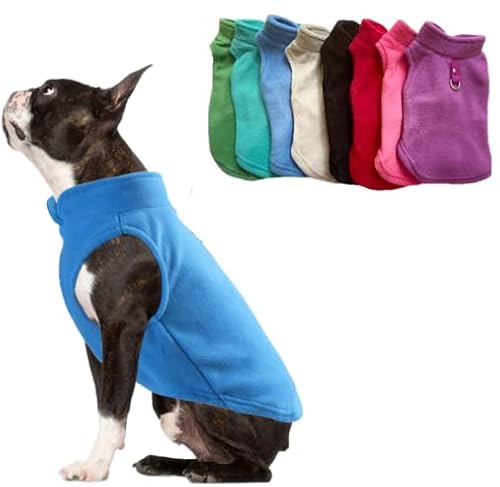 JACKO & CO Fleece-Weste mit Ring für die Leine – weich, leicht, atmungsaktiv, für Welpen, kleine, mittelgroße Hunde, Kätzchen, Katzen, Chihuahua, warm für Herbst/Herbst/Winter (Blau, Größe S: 1,8–2,7 JACKO & CO Fleece-Weste mit Ring für die Leine – weich, leicht, atmungsaktiv, für Welpen, kleine, mittelgroße Hunde, Kätzchen, Katzen, Chihuahua, warm für Herbst/Herbst/Winter (Blau, Größe S: 1,8–2,7 von Jacko & Co