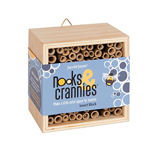 Jacobi Jayne - Nooks & Crannies Insektenblock - Holz Insektenhaus Naturholz - FSC zertifiziert von Jacobi Jayne