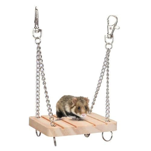 Jadeshay Hamster Schaukel - Holz Spielzeug, Hängematte Käfig Übung Molar Zubehör Für Den Käfig - Haustier Spielzeug von Jadeshay