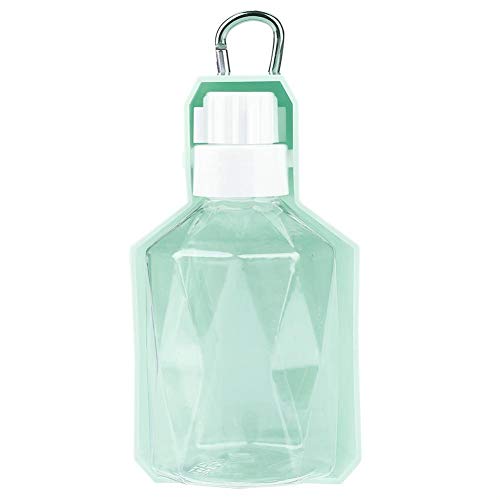 Jadeshay Haustierflasche Tragbare Haustierhundekatze Reisewasserflasche mit Schüsselhalter Trinkfütterungswerkzeug 250ml(Grün) von Jadeshay