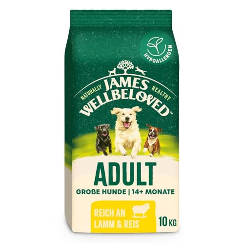 JAMES WELLBELOVED Große Hunde Reich an Lamm & Reis 10kg von James Wellbeloved