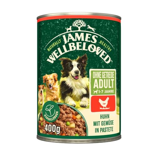 JAMES WELLBELOVED Hund Dose Getreidefrei Huhn Pastete 6x400g JAMES WELLBELOVED Hund Dose Getreidefrei Huhn Pastete 6x400g von James Wellbeloved