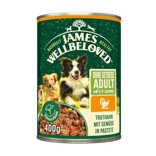 JAMES WELLBELOVED Hund Dose Getreidefrei Truthahn Pastete 6x400g JAMES WELLBELOVED Hund Dose Getreidefrei Truthahn Pastete 6x400g von James Wellbeloved