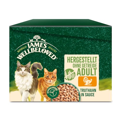 JAMES WELLBELOVED Katze Portionsbeutel Getreidefrei Truthahn in Sauce 12x85g JAMES WELLBELOVED Katze Portionsbeutel Getreidefrei Truthahn in Sauce 12x85g von James Wellbeloved