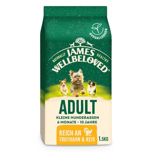 JAMES WELLBELOVED Kleine Hunde Reich an Truthahn & Reis 1.5kg von James Wellbeloved
