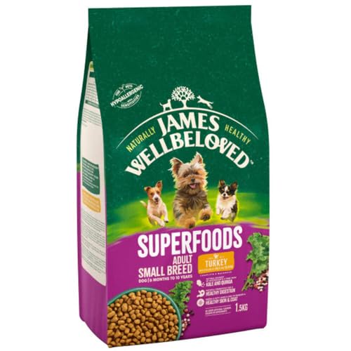 JWB Superfood Adult Small Breed Turkey Kale and Quinoa 1,5 kg Beutel, hypoallergen, Dry Dog Food JWB Superfood Adult Small Breed Turkey Kale and Quinoa 1,5 kg Beutel, hypoallergen, Dry Dog Food von James Wellbeloved