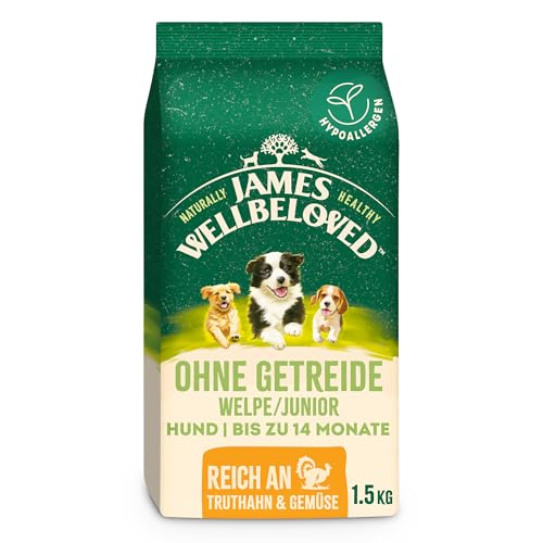 James WELLBELOVED™ Hund Trocken ohne Getreide Junior Truthahn & Gemüse 1,5kg von James Wellbeloved