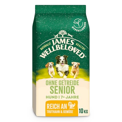 James WELLBELOVED™ Hund Trocken ohne Getreide Senior Truthahn & Gemüse 10kg von James Wellbeloved