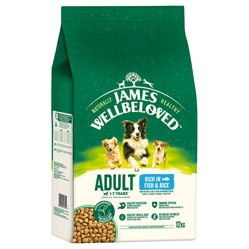 James Wellbeloved Adult Dog Hypoallergenic Fisch & Reis - Sparpaket: 2 x 12 kg James Wellbeloved Adult Dog Hypoallergenic Fisch & Reis - Sparpaket: 2 x 12 kg von James Wellbeloved