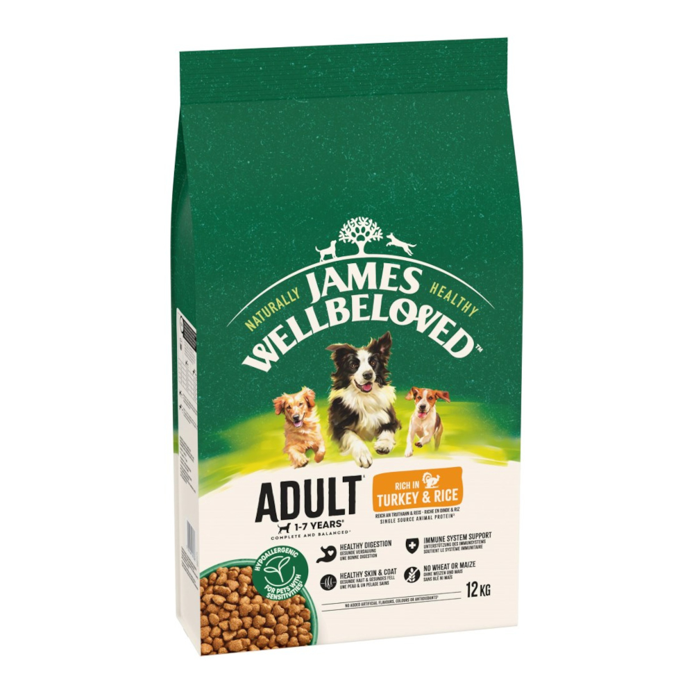 James Wellbeloved Adult Dog Hypoallergenic Truthahn & Reis - 12 kg James Wellbeloved Adult Dog Hypoallergenic Truthahn & Reis - 12 kg von James Wellbeloved