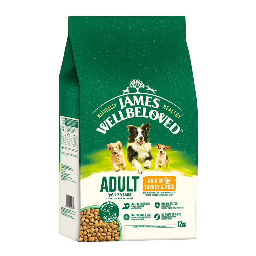 James Wellbeloved Adult Dog Hypoallergenic Truthahn & Reis - 12 kg James Wellbeloved Adult Dog Hypoallergenic Truthahn & Reis - 12 kg von James Wellbeloved