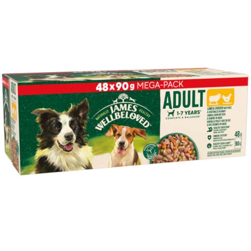 James Wellbeloved Adult Hundefutter mit Lamm im Soßenbeutel, 48 x 90 g James Wellbeloved Adult Hundefutter mit Lamm im Soßenbeutel, 48 x 90 g von James Wellbeloved