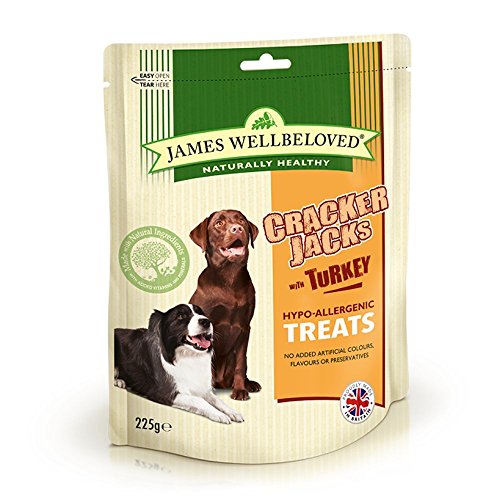 James Wellbeloved Cracker Jacks, Truthahn und Reis 225 g, 1-er Pack (1 x 225 g) von James Wellbeloved