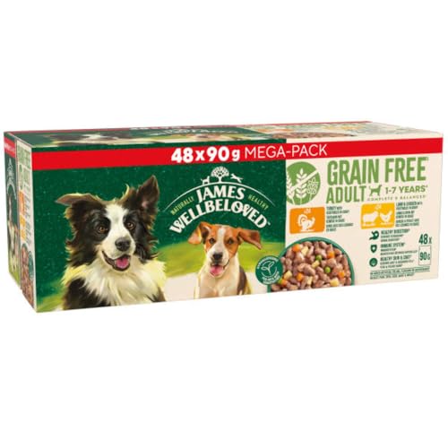 James Wellbeloved Getreidefreies ausgewachsenes Hundefutter mit Truthahn und Lamm im Soßenbeutel, 48 x 90 g James Wellbeloved Getreidefreies ausgewachsenes Hundefutter mit Truthahn und Lamm im Soßenbeutel, 48 x 90 g von James Wellbeloved