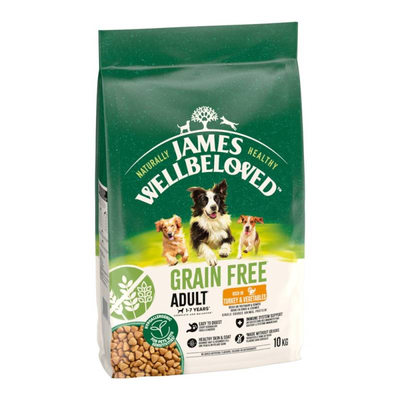 James Wellbeloved Grain Free Adult Dog Hypoallergenic Truthahn & Gemüse - Sparpaket: 2 x 10 kg von James Wellbeloved