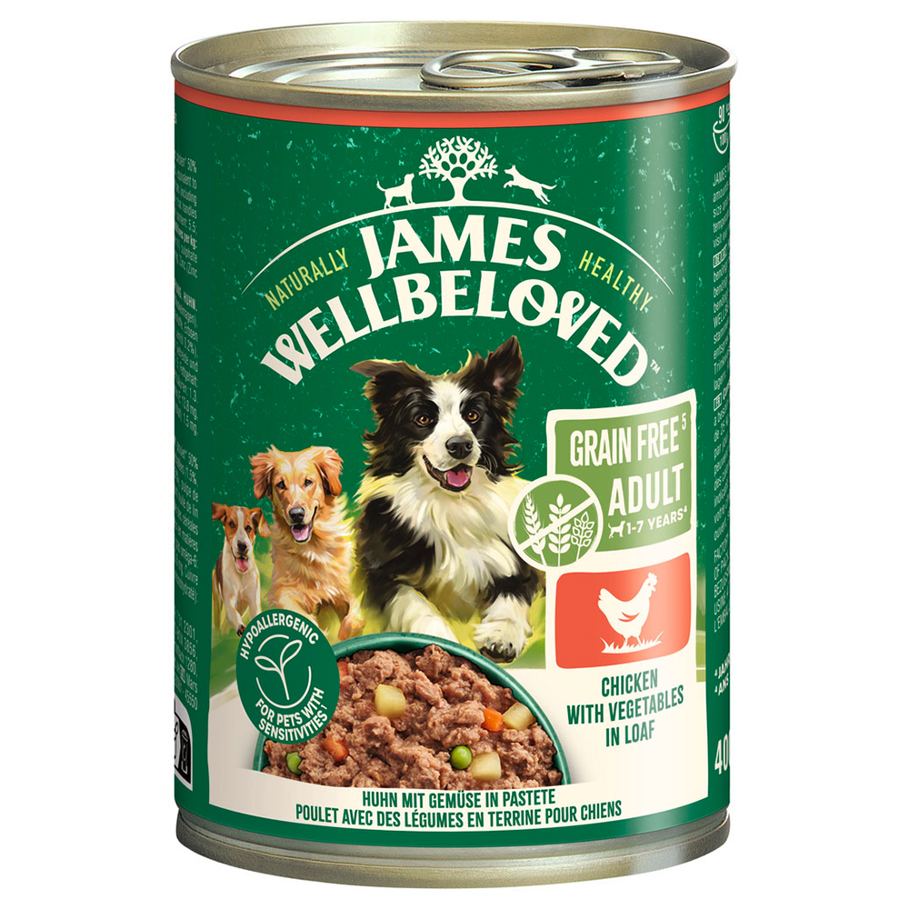 James Wellbeloved Hypoallergenic zum Sonderpreis! - 6 x 400 g Adult Grain Free Huhn in Pastete James Wellbeloved Hypoallergenic zum Sonderpreis! - 6 x 400 g Adult Grain Free Huhn in Pastete von James Wellbeloved