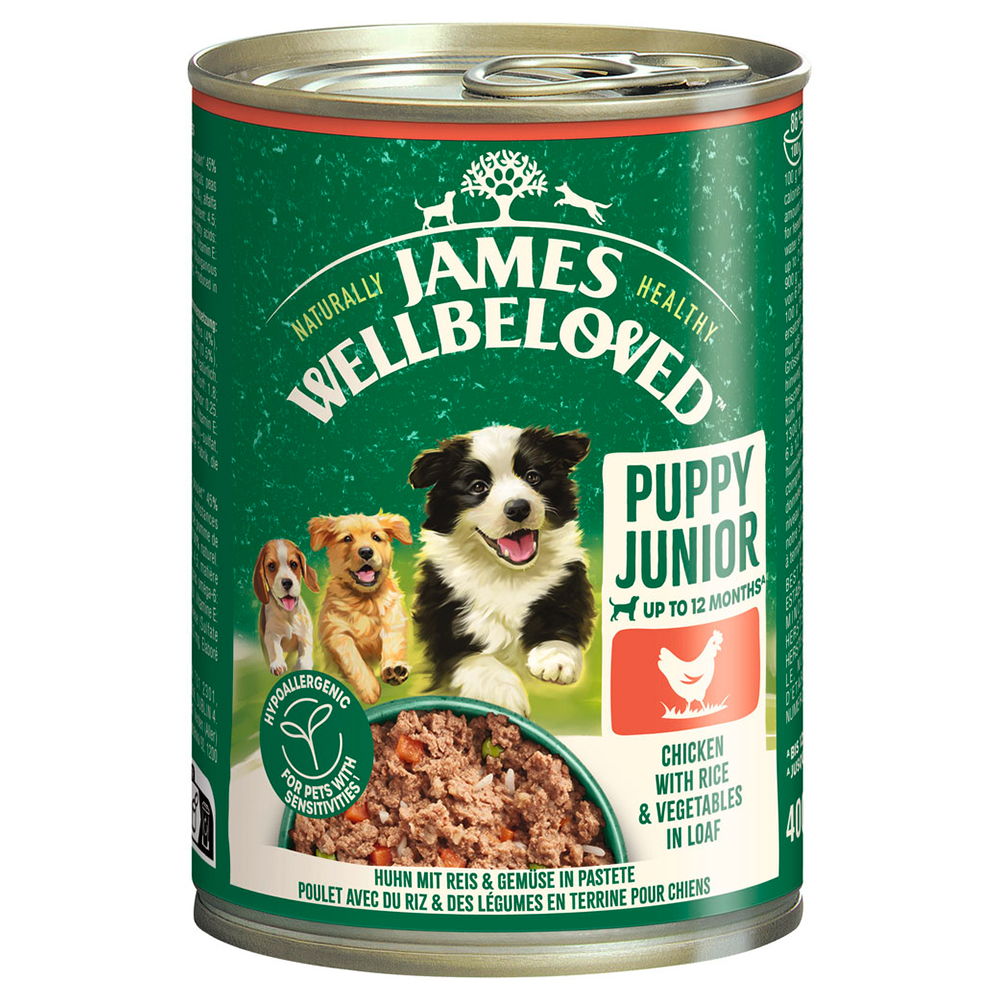 James Wellbeloved Hypoallergenic zum Sonderpreis! - 6 x 400 g Junior Huhn in Pastete James Wellbeloved Hypoallergenic zum Sonderpreis! - 6 x 400 g Junior Huhn in Pastete von James Wellbeloved