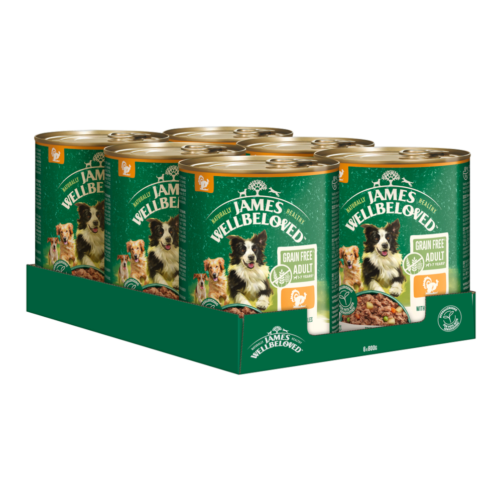 James Wellbeloved Hypoallergenic zum Sonderpreis! - 6 x 800 g Grain Free Adult Truthahn James Wellbeloved Hypoallergenic zum Sonderpreis! - 6 x 800 g Grain Free Adult Truthahn von James Wellbeloved