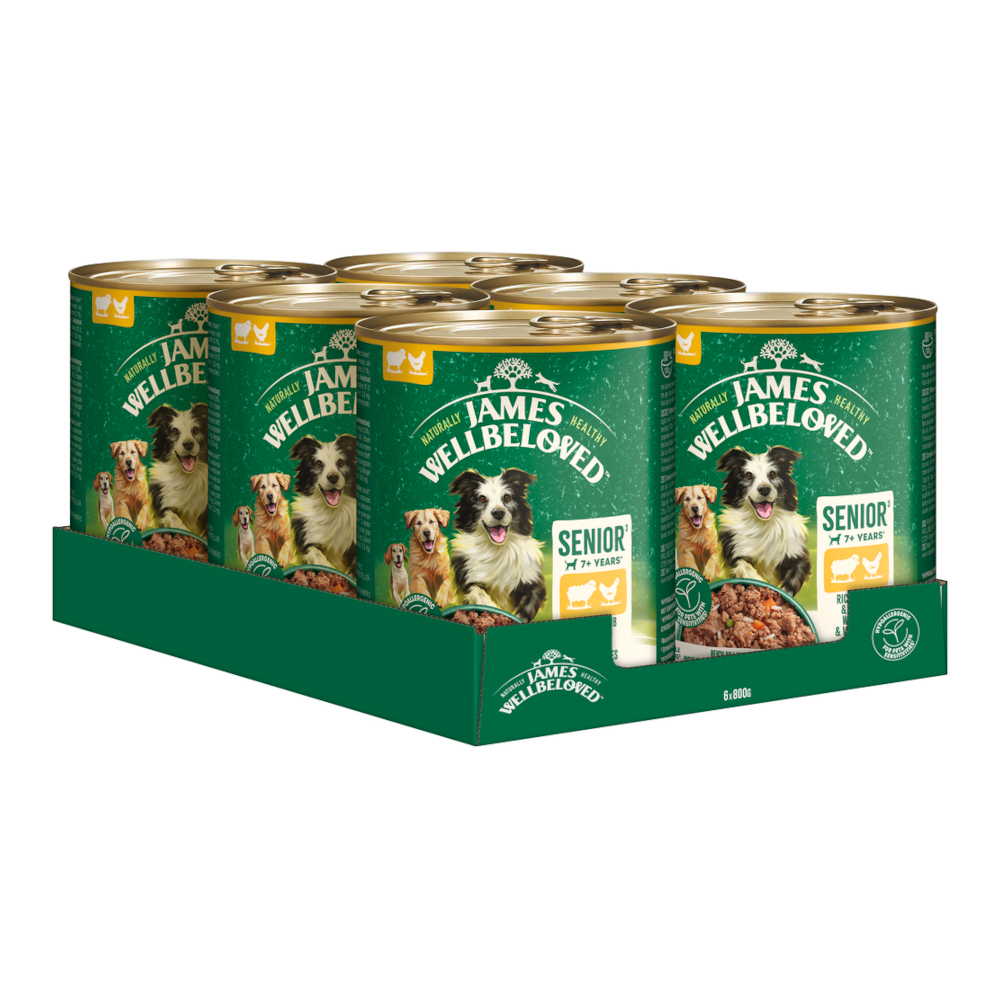 James Wellbeloved Hypoallergenic zum Sonderpreis! - 6 x 800 g Senior Lamm & Huhn James Wellbeloved Hypoallergenic zum Sonderpreis! - 6 x 800 g Senior Lamm & Huhn von James Wellbeloved