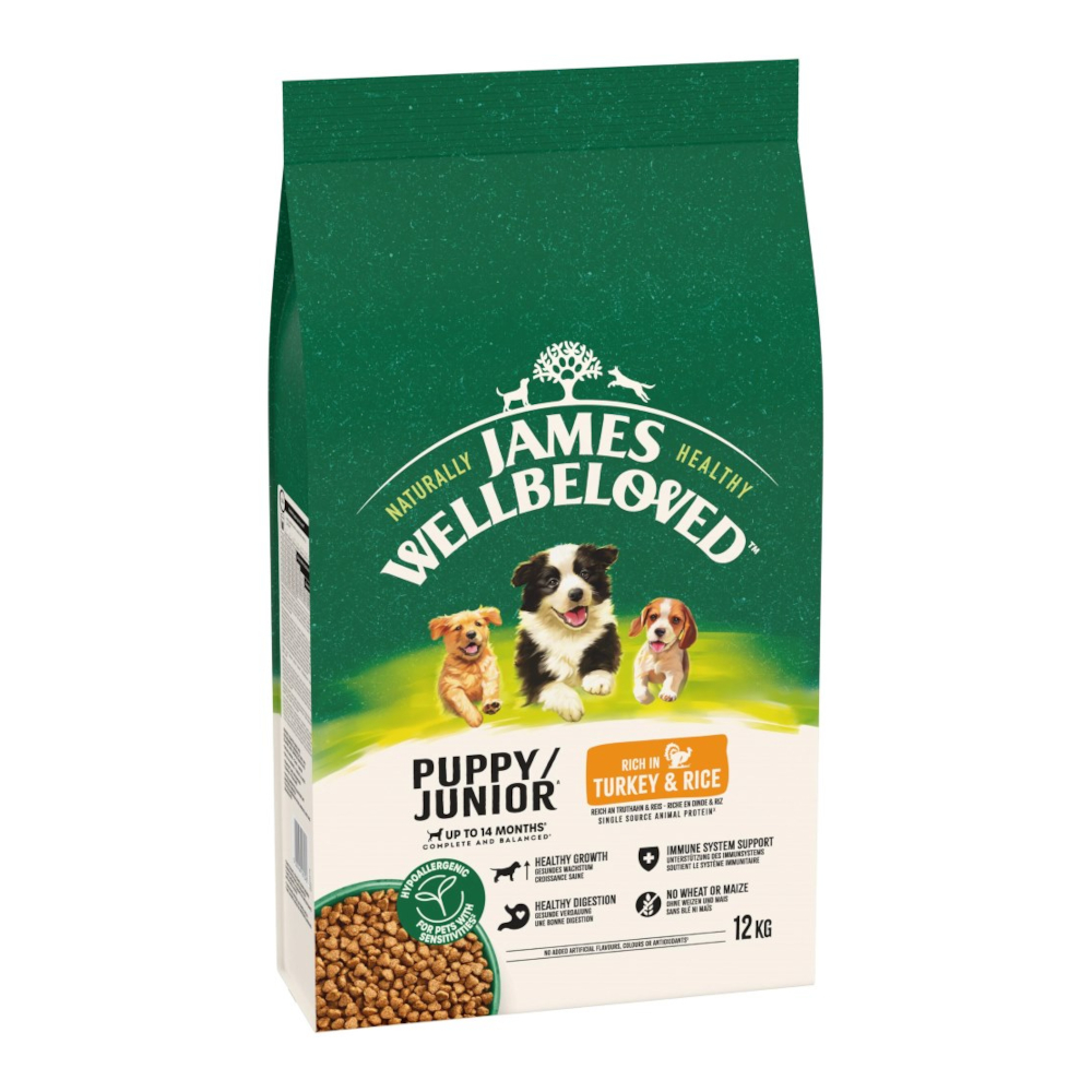 James Wellbeloved Junior Dog Hypoallergenic Truthahn & Reis - 12 kg von James Wellbeloved