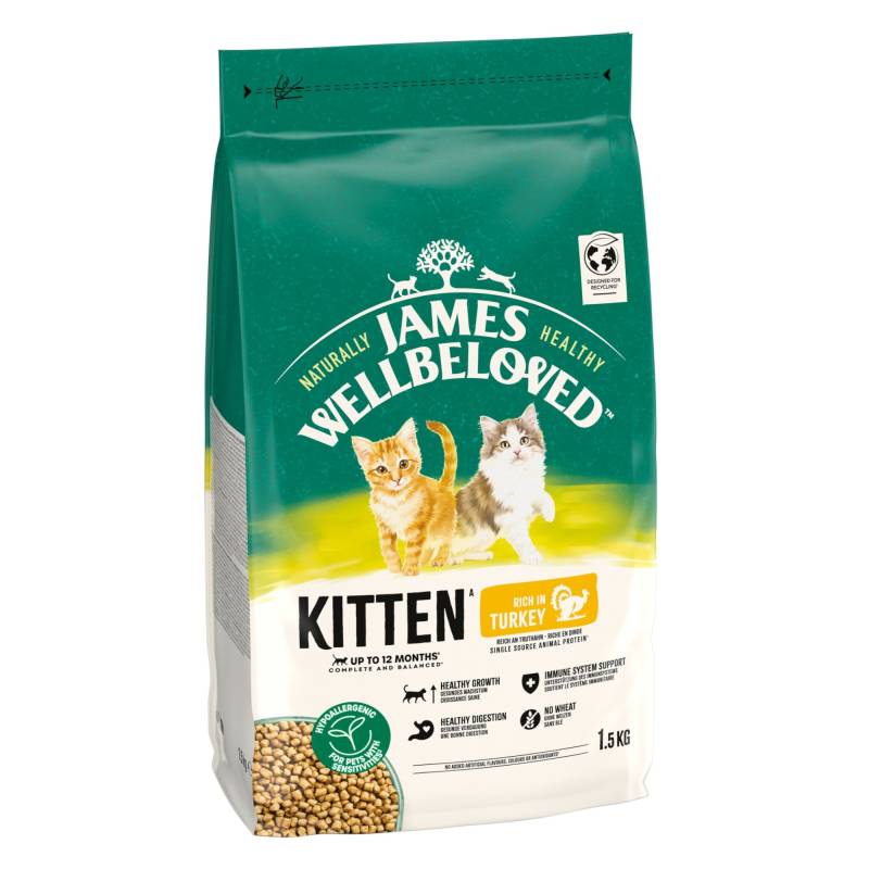 James Wellbeloved Kitten Hypoallergenic Truthahn & Reis - Sparpaket: 3 x 1,5 kg von James Wellbeloved