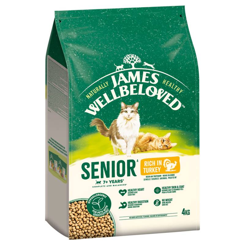 James Wellbeloved Senior Cat Hypoallergenic Truthahn & Reis - Sparpaket: 3 x 4 kg von James Wellbeloved