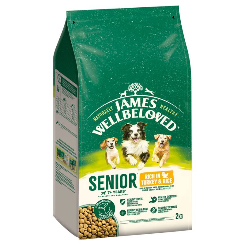 James Wellbeloved Senior Dog Hypoallergenic Truthahn & Reis - 2 kg von James Wellbeloved