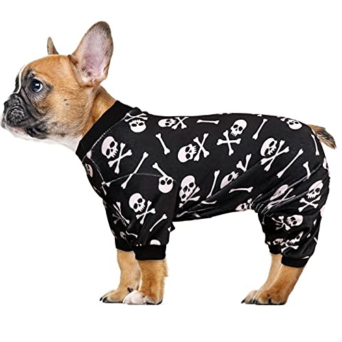 Hunde-Pyjama, Einteiler, kurzer Plüsch, super weich und dehnbar, Schwarz, Small-Medium von Jamktepat