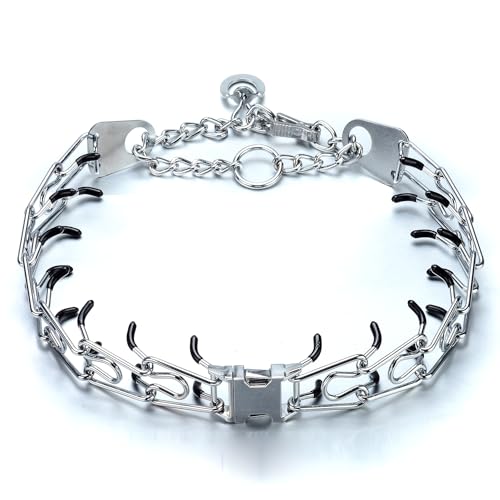 JanToPet Silbernes Hundehalsband, Martingale-Hundehalsband, Metall, Hundehalsbänder für kleine, mittelgroße und große Hunde mit Namensschild mit amerikanischer Flagge (3,0 mm, 30,5 - 63,5 cm JanToPet Silbernes Hundehalsband, Martingale-Hundehalsband, Metall, Hundehalsbänder für kleine, mittelgroße und große Hunde mit Namensschild mit amerikanischer Flagge (3,0 mm, 30,5 - 63,5 cm von JanToPet