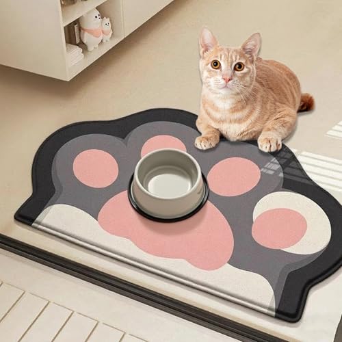 JanYoo 60 X 40 cm Napfunterlage Hund Katzen Groß, Futternapf Unterlage rutschfeste Saugfähige Katzennapf Futtermatte Katze Hundenapf Matte Futterunterlage für Hunde und Katzen JanYoo 60 X 40 cm Napfunterlage Hund Katzen Groß, Futternapf Unterlage rutschfeste Saugfähige Katzennapf Futtermatte Katze Hundenapf Matte Futterunterlage für Hunde und Katzen von JanYoo