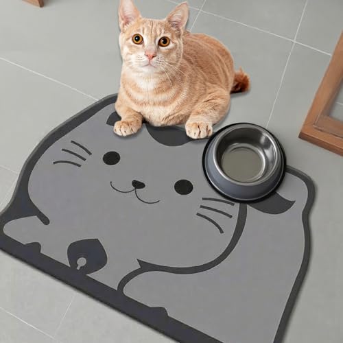 JanYoo 60 X 40 cm Napfunterlage Hund Katzen Groß, Futternapf Unterlage rutschfeste Saugfähige Katzennapf Futtermatte Katze Hundenapf Matte Futterunterlage für Hunde und Katzen JanYoo 60 X 40 cm Napfunterlage Hund Katzen Groß, Futternapf Unterlage rutschfeste Saugfähige Katzennapf Futtermatte Katze Hundenapf Matte Futterunterlage für Hunde und Katzen von JanYoo