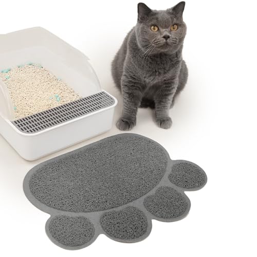 JanYoo Katzenklo Matte, 40x30CM Katzenstreu Matte wasserdichte und rutschfeste, PVC Katzenklo Unterleger zum Auffangen von Katzenstreu, Katzenstreu Matte vor Katzentoilette,Grau JanYoo Katzenklo Matte, 40x30CM Katzenstreu Matte wasserdichte und rutschfeste, PVC Katzenklo Unterleger zum Auffangen von Katzenstreu, Katzenstreu Matte vor Katzentoilette,Grau von JanYoo