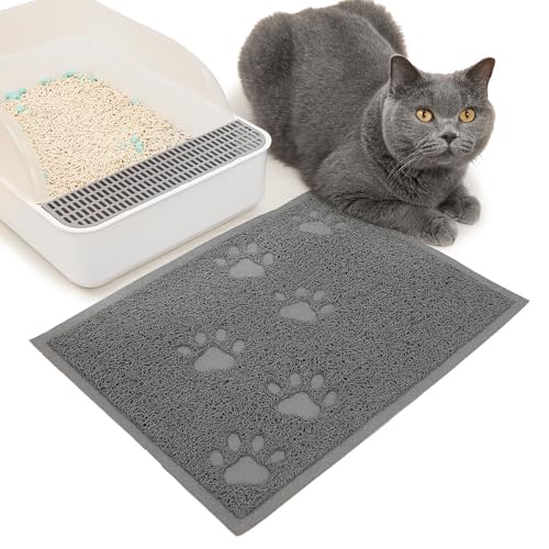 JanYoo Katzenklo Matte 40x30CM Katzenstreu Matte wasserdichte und rutschfeste Katzenklo Unterleger zum Auffangen von Katzenstreu, Katzenstreu Matte vor Katzentoilette,Grau JanYoo Katzenklo Matte 40x30CM Katzenstreu Matte wasserdichte und rutschfeste Katzenklo Unterleger zum Auffangen von Katzenstreu, Katzenstreu Matte vor Katzentoilette,Grau von JanYoo