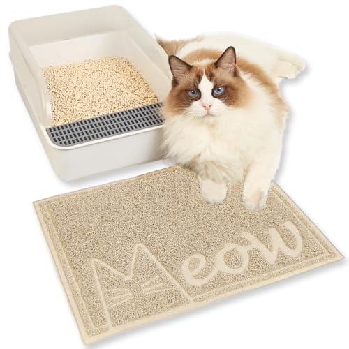 JanYoo Katzenstreu Matte, 40 x 30 cm PVC Wasserdichte Katzenmatte Katzenklomatte Katzenklo mit Rutschfester, Matte Katzentoilette für Litter Catcher,Urinwasserfest, Beige JanYoo Katzenstreu Matte, 40 x 30 cm PVC Wasserdichte Katzenmatte Katzenklomatte Katzenklo mit Rutschfester, Matte Katzentoilette für Litter Catcher,Urinwasserfest, Beige von JanYoo