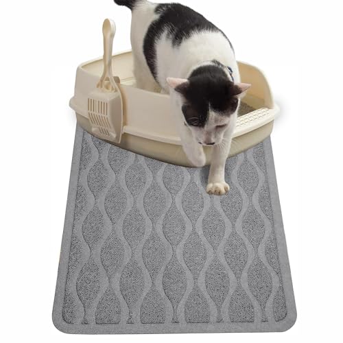 JanYoo Katzenstreu Matte wasserdichte Katzenklo Matte 90 x 60 cm, Strapazierfähige PVC Katzenmatte Katzenstreu-Teppich mit Streuungskontrolle Katzenklo Vorleger rutschfest Weniger Abfall JanYoo Katzenstreu Matte wasserdichte Katzenklo Matte 90 x 60 cm, Strapazierfähige PVC Katzenmatte Katzenstreu-Teppich mit Streuungskontrolle Katzenklo Vorleger rutschfest Weniger Abfall von JanYoo