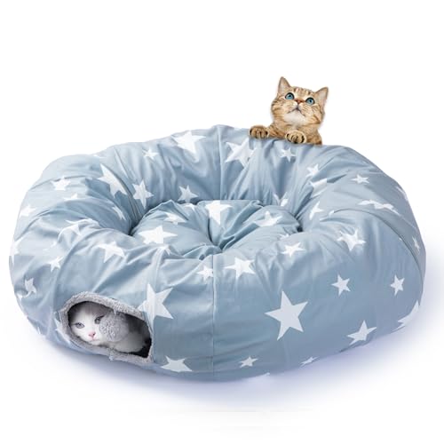JanYoo Katzentunnel mit Weiches Katzenbett, Rund Katzen Tunnel mit Zwei Eingängen Katzenhöhle Katzenspielzeug für Indoor-Katzen, Große Katzentunnel Abnehmbar für Mehrfaches Spielen JanYoo Katzentunnel mit Weiches Katzenbett, Rund Katzen Tunnel mit Zwei Eingängen Katzenhöhle Katzenspielzeug für Indoor-Katzen, Große Katzentunnel Abnehmbar für Mehrfaches Spielen von JanYoo