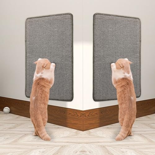 JanYoo Kratzmatte für Sofa, Katzenkratzschutz, Sisal für Katzen, Kratzmatte, Teppich, Möbelschutz, Grau, 2 Stück von JanYoo