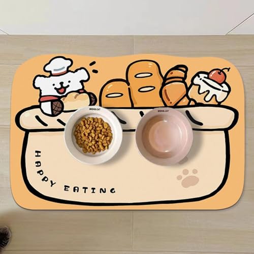 JanYoo Napfunterlage Hund Katzen 60 X 40 cm Groß, Futternapf Unterlage rutschfeste Saugfähige Katzennapf Futtermatte Katze Hundenapf Matte Futterunterlage für Hunde und Katzen JanYoo Napfunterlage Hund Katzen 60 X 40 cm Groß, Futternapf Unterlage rutschfeste Saugfähige Katzennapf Futtermatte Katze Hundenapf Matte Futterunterlage für Hunde und Katzen von JanYoo