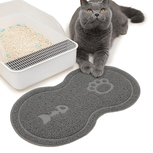 JanYoo PVC Matte 45x25CM Katzenstreu Matte wasserdichte und rutschfeste Katzenklo Unterleger zum Auffangen von Katzenstreu, Katzenstreu Matte vor Katzentoilette,Grau JanYoo PVC Matte 45x25CM Katzenstreu Matte wasserdichte und rutschfeste Katzenklo Unterleger zum Auffangen von Katzenstreu, Katzenstreu Matte vor Katzentoilette,Grau von JanYoo